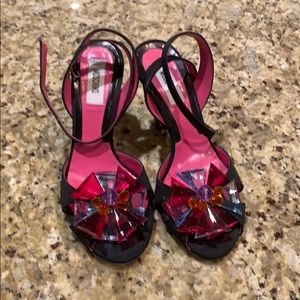 Moschino black strapped heels